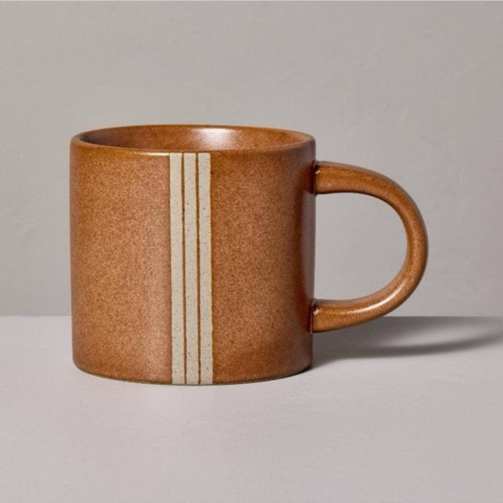 15oz Stoneware Mug Triple Stripe Cosmic Rust - Hearth & Hand Magnolia, Target